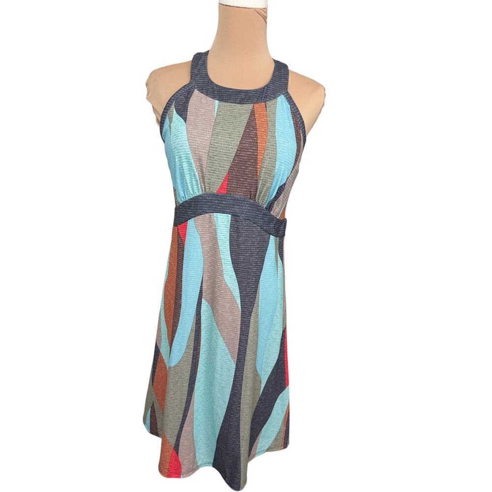 PrAna Active Dress Small Multicolor Racerback Recycled Polyester Yoga Tennis